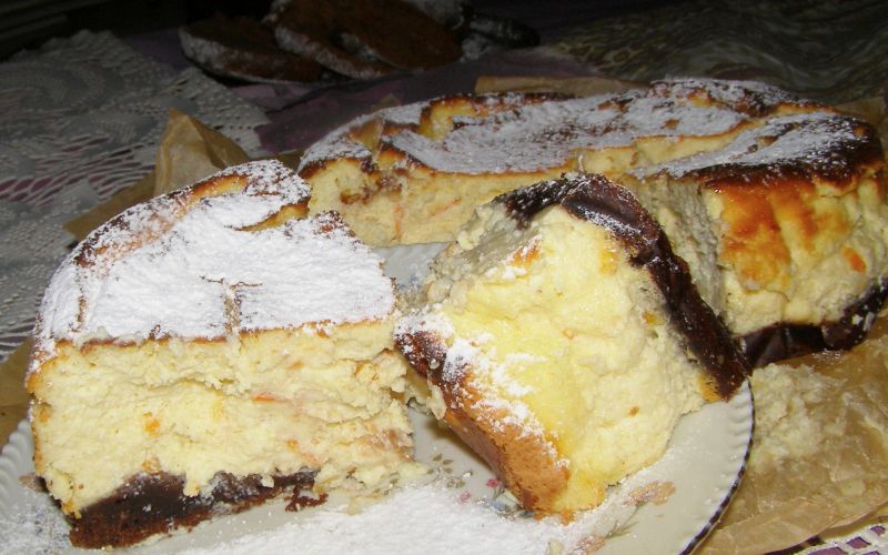 Pyszny, pieczony sernik ze skórką pomarańczową