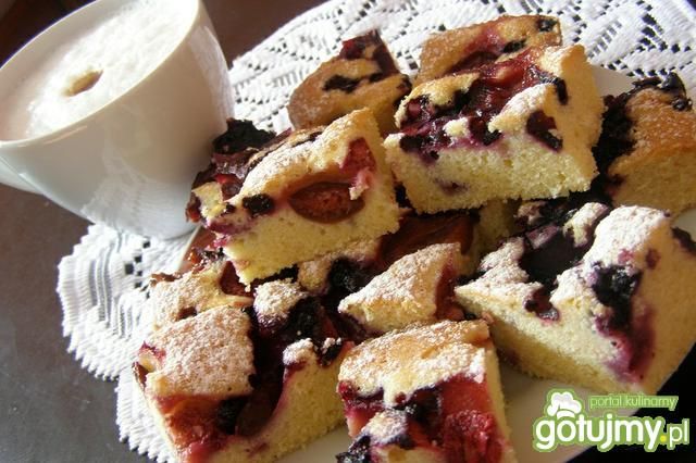 Pyszny placek owocowy wg żonki