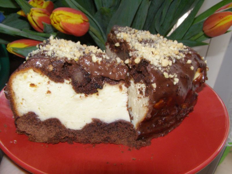 Pyszny sernik pieczony dwukolorowy Pyszny sernik pieczony dwukolorowy