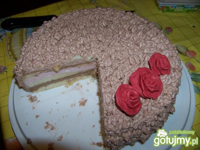 Pyszny torcik z pianką truskawkową :)))) Pyszny torcik z pianką truskawkową :))))