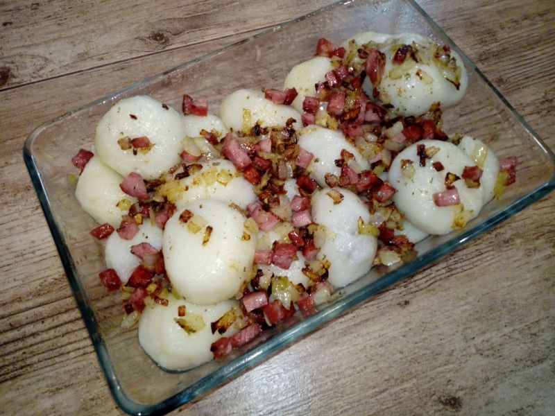 Pyzy z kaczym mięsem 