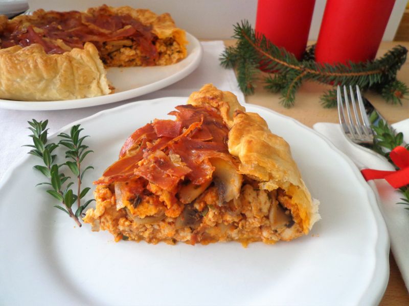 Quiche z mięsem i grzybami Quiche z mięsem i grzybami