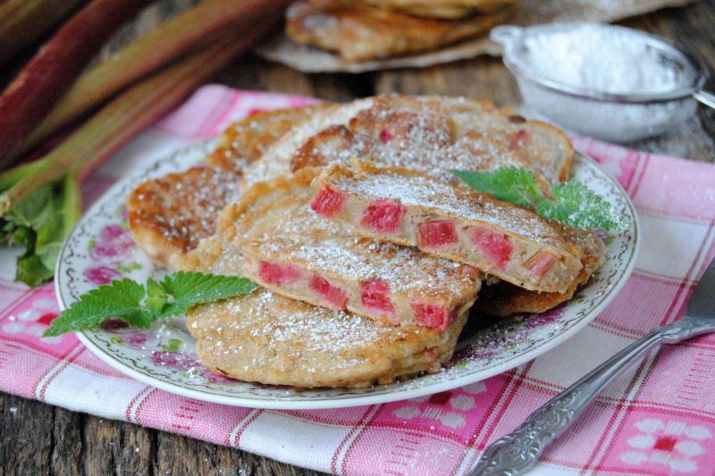 Rabarbarowe racuszki