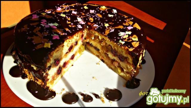 Rabarbarowo borówkowy biszkopt Rabarbarowo borówkowy biszkopt