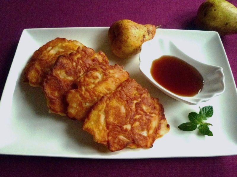 Racuchy waniliowo-kokosowe z gruszkami