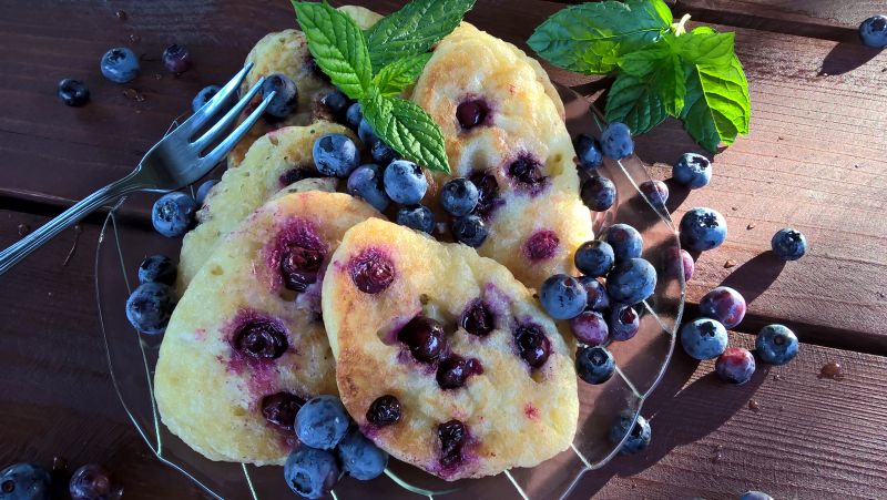 Racuchy z borówkami