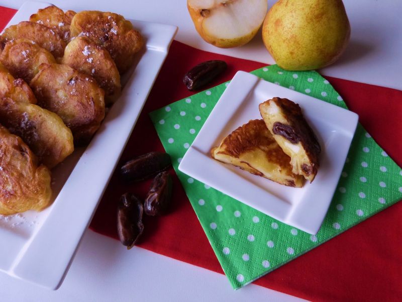 Racuchy z gruszkami i daktylami 