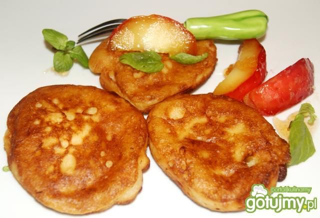 Racuchy z jabłkami w  miodowym karmelu  Racuchy z jabłkami w  miodowym karmelu