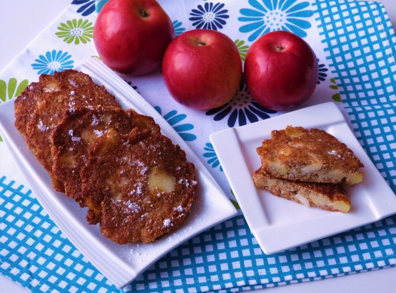 Racuchy z jabłkami z mąki pełnoziarnistej