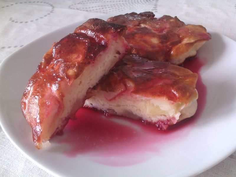 Racuchy z sokiem malinowym