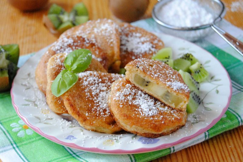 Racuszki biszkoptowo- orkiszowe Racuszki biszkoptowo- orkiszowe