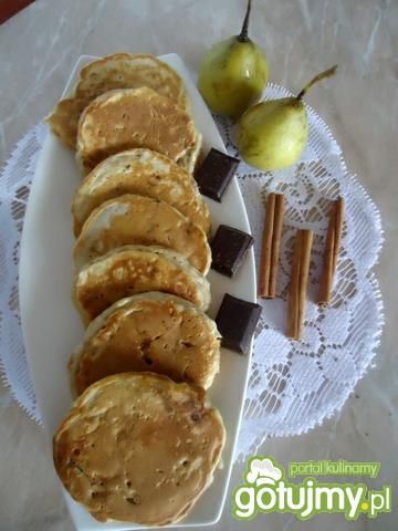 Racuszki gruszkowe nadziewane czekoladą Racuszki gruszkowe nadziewane czekoladą
