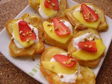 Racuszki serowe z mango.