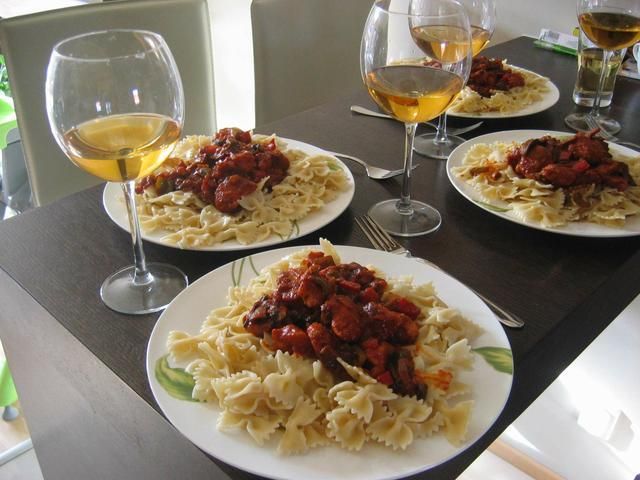 Ragout z kurczaka z papryką i grzybami Ragout z kurczaka z papryką i grzybami