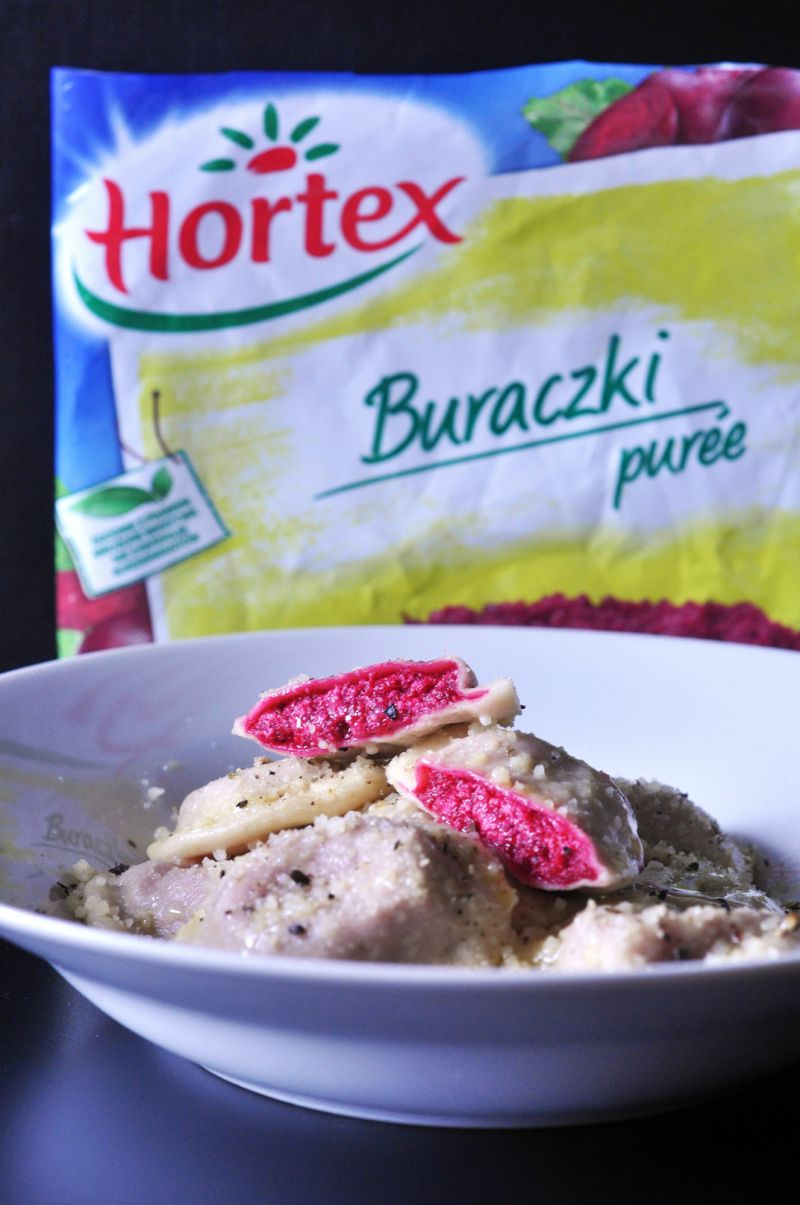 Ravioli z buraczkami i ricottą