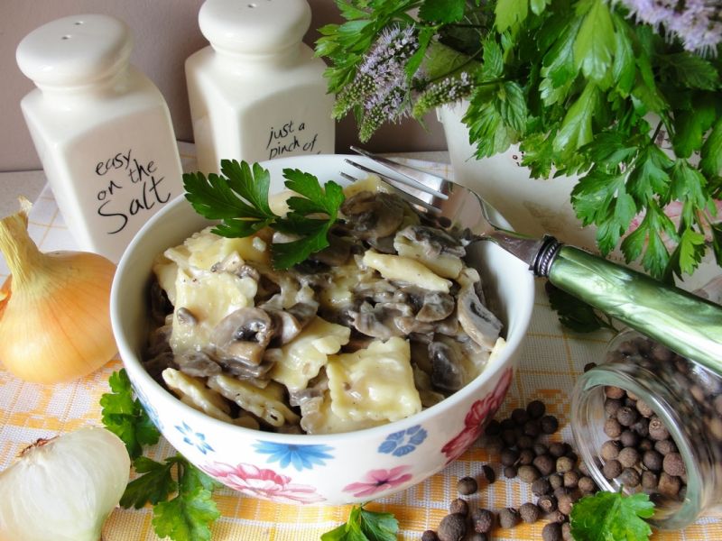 Ravioli z pieczarkami