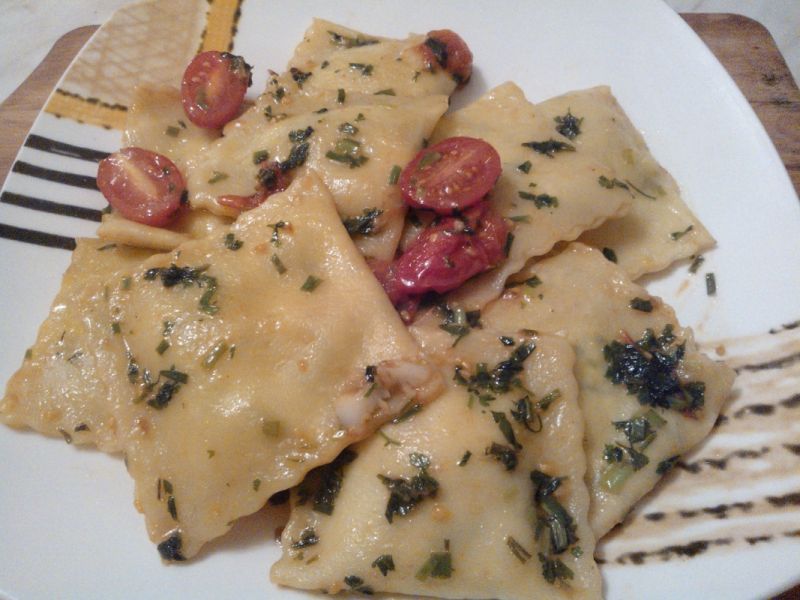 Ravioli ze szpinakiem i ricottą Ravioli ze szpinakiem i ricottą