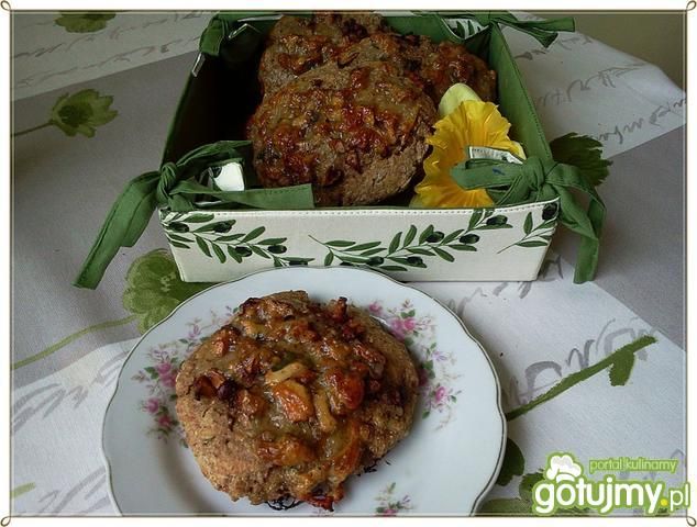 Razowa mini focaccia z kurkami  Razowa mini focaccia z kurkami