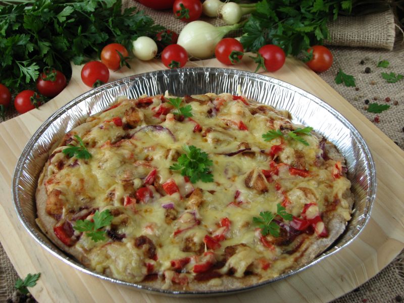 Razowa pizza z grosem Razowa pizza z grosem