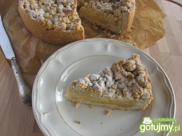 Razowa szarlotka bez jajek 