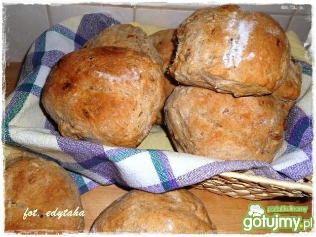 Razowe bułeczki cebulowe z słonecznikiem