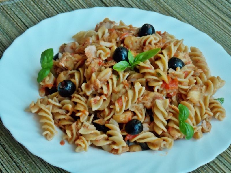 Razowy makaron z bakłażanem Razowy makaron z bakłażanem