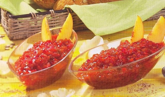 Relish z nektarynek, papryki i cebuli Relish z nektarynek, papryki i cebuli