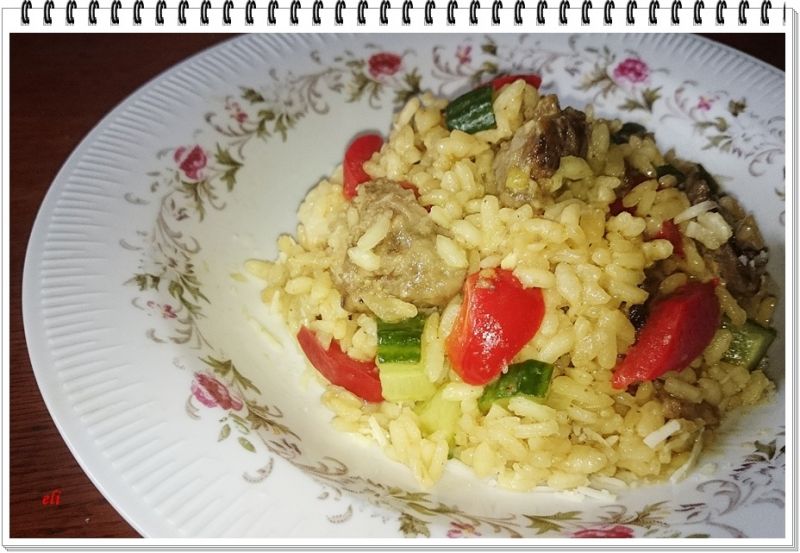 Risotto Eli z wątróbką i papryką Risotto Eli z wątróbką i papryką