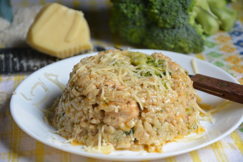 Risotto kokosowe z indykiem i brokułem Risotto kokosowe z indykiem i brokułem