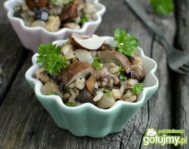 Risotto leśniczego z grzybami