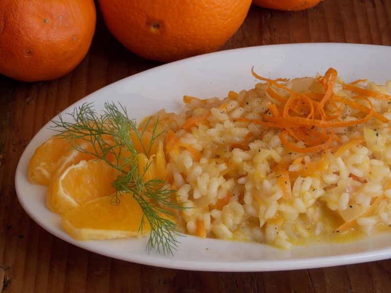 Risotto marchewkowe z pomarańczą 