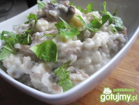 Risotto pieczarkowe z bazylią