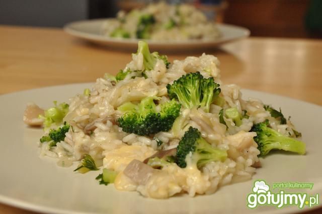 Risotto z boczniakami i brokułem Risotto z boczniakami i brokułem
