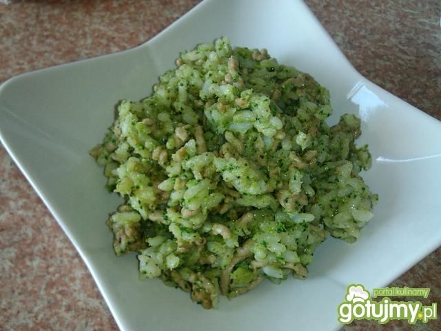 Risotto z brokułem i mięsem mielonym  Risotto z brokułem i mięsem mielonym