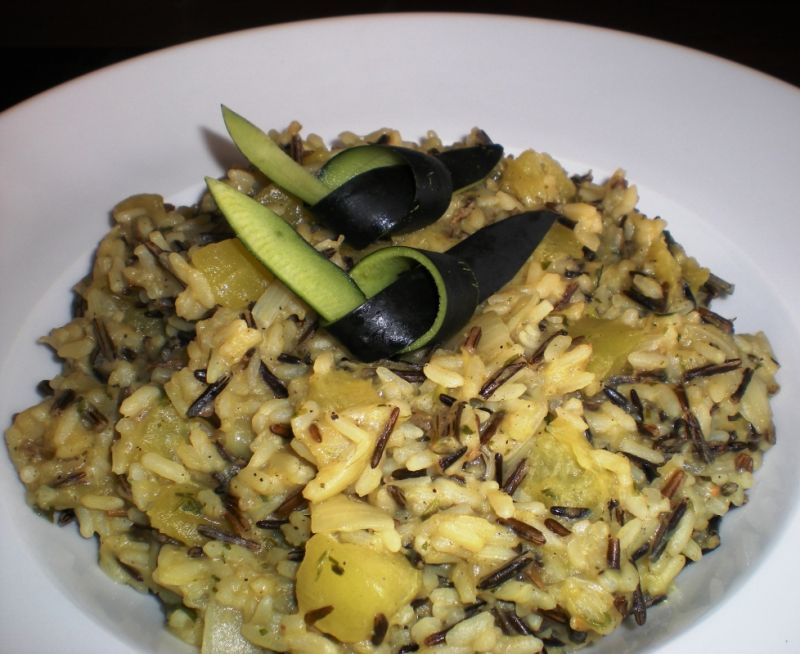 Risotto z cukinią i dzikim ryżem Risotto z cukinią i dzikim ryżem
