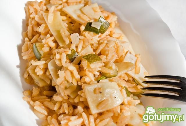 Risotto z cukinią i fasolką szparagową