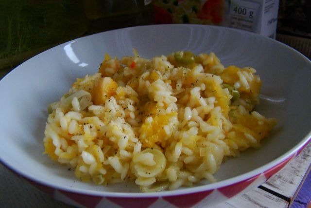 Risotto z dyni na białym winie 