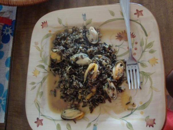 Risotto z dzikiego ryzu z omulkami Risotto z dzikiego ryzu z omulkami