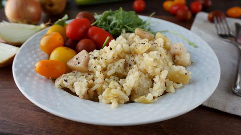 Risotto z gruszką i serem  Risotto z gruszką i serem