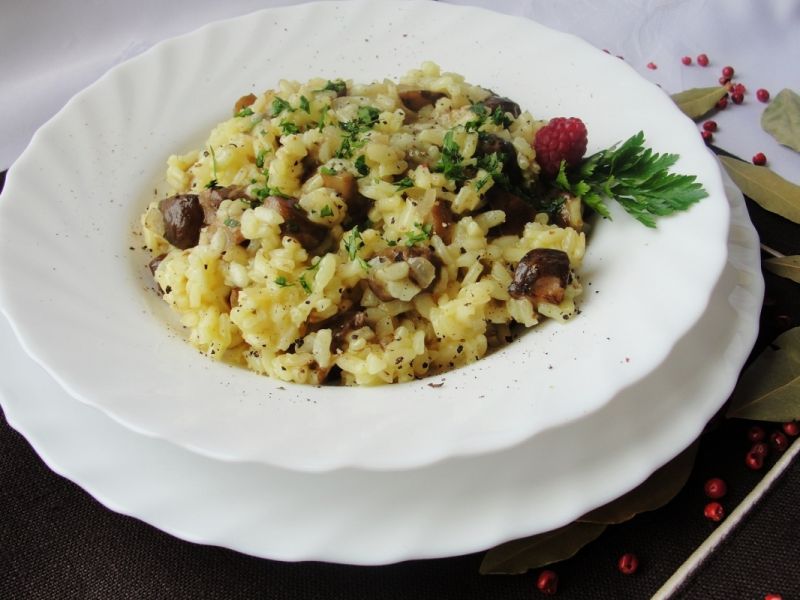 Risotto z grzybami leśnymi Risotto z grzybami leśnymi
