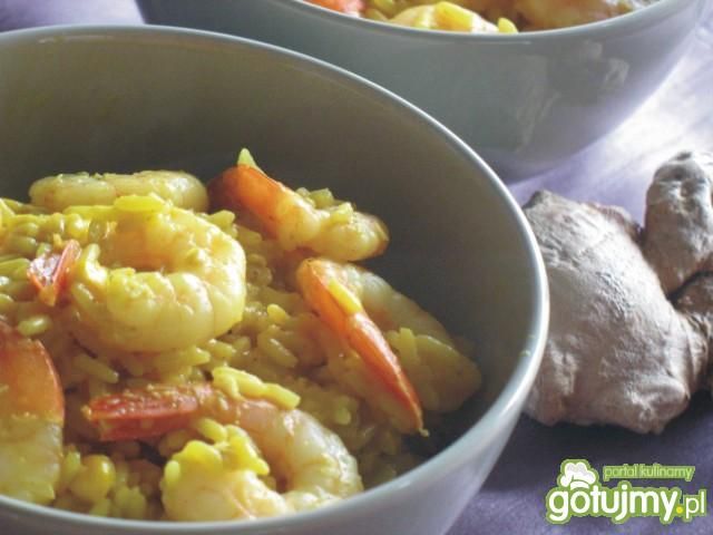 Risotto z krewetkami i kukurydzą Risotto z krewetkami i kukurydzą