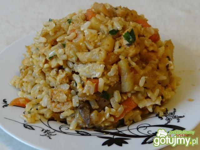 Risotto z kurczakiem i brązowym ryżem Risotto z kurczakiem i brązowym ryżem
