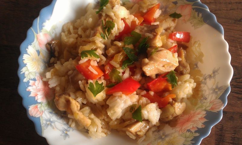Risotto z kurczakiem i papryką Risotto z kurczakiem i papryką