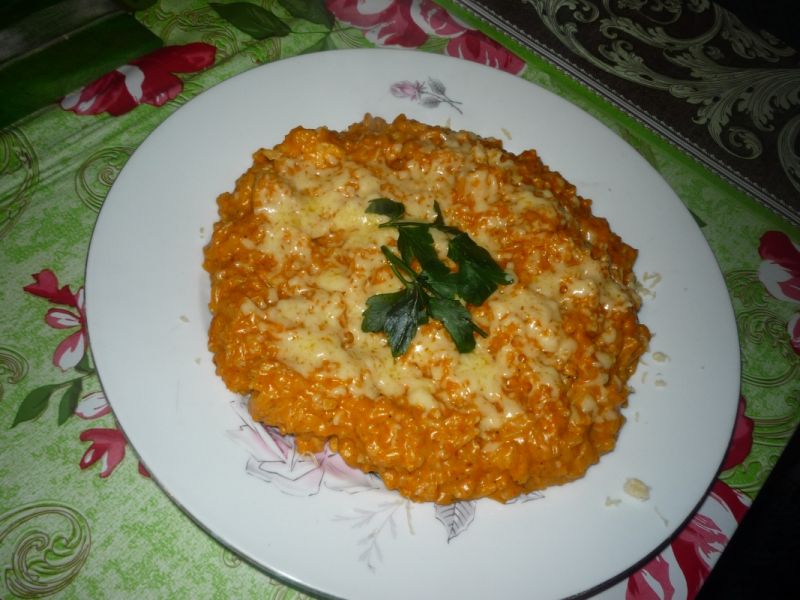 Risotto z kurczakiem i pieczarkami