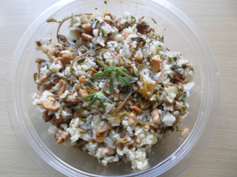 Risotto z kurkami i portulaką Risotto z kurkami i portulaką