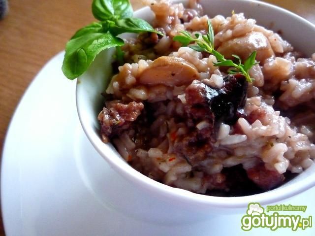 Risotto z lasu na winie