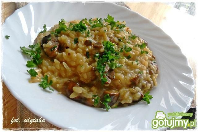Risotto z mrożonymi podgrzybkami
