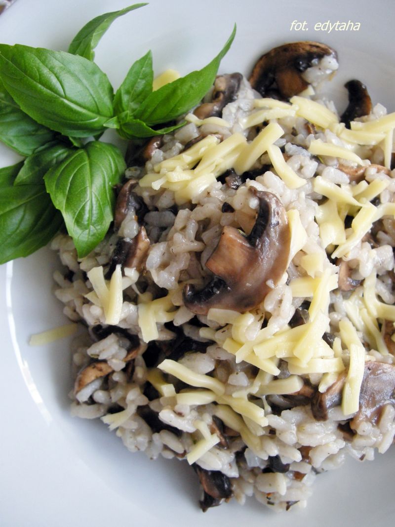 Risotto z pieczarkami