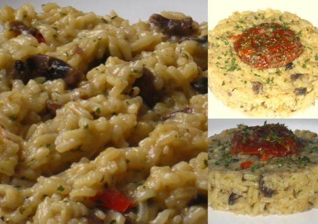 Risotto z pieczarkami i kaparami Risotto z pieczarkami i kaparami