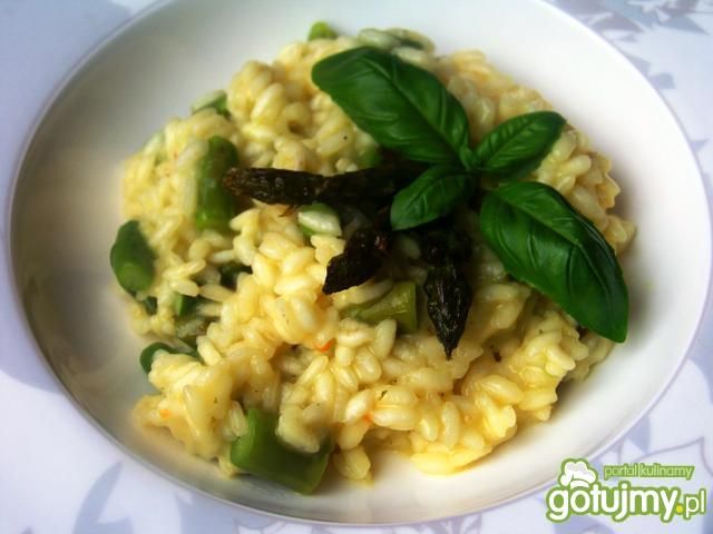 Risotto z pieczonymi szparagami Risotto z pieczonymi szparagami